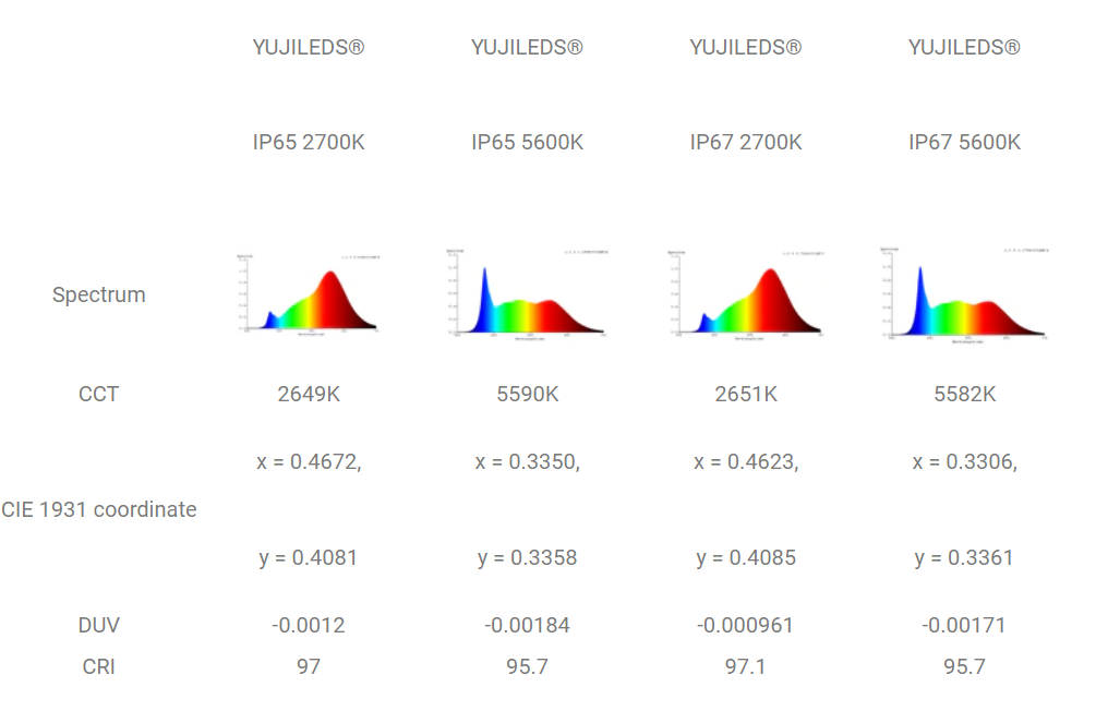 Figure 3 – YUJILEDS® IP65 IP67 flexible strip, coating with customized protection material.