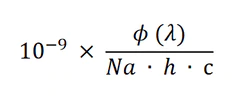 calculate the photosynthetic photon flux