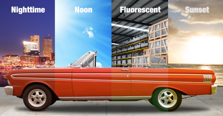 Figure-2.3-The-same-car-under-different-light-source-or-time.-Picture-from-X-Rite.